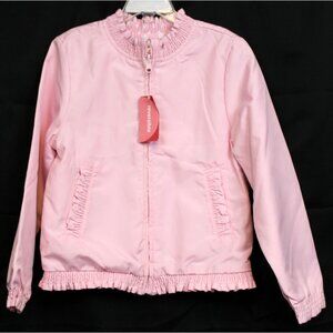 2008 Gymboree Ice Cream Social Easter Jacket sz 8 Reversible Ruffle Polka Dot